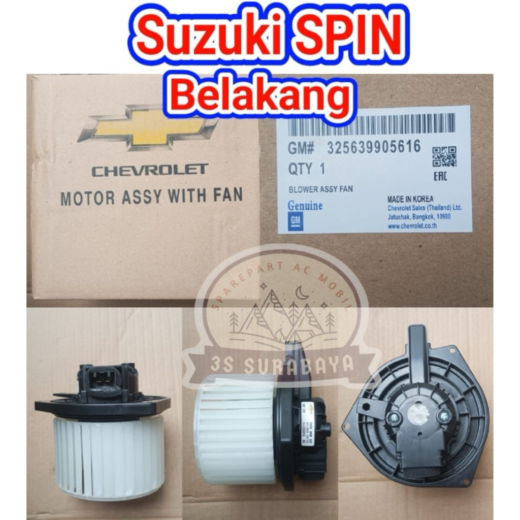 Motor Blower Spin bagian belakang Chevrolet Ac mobil (Baru/New)