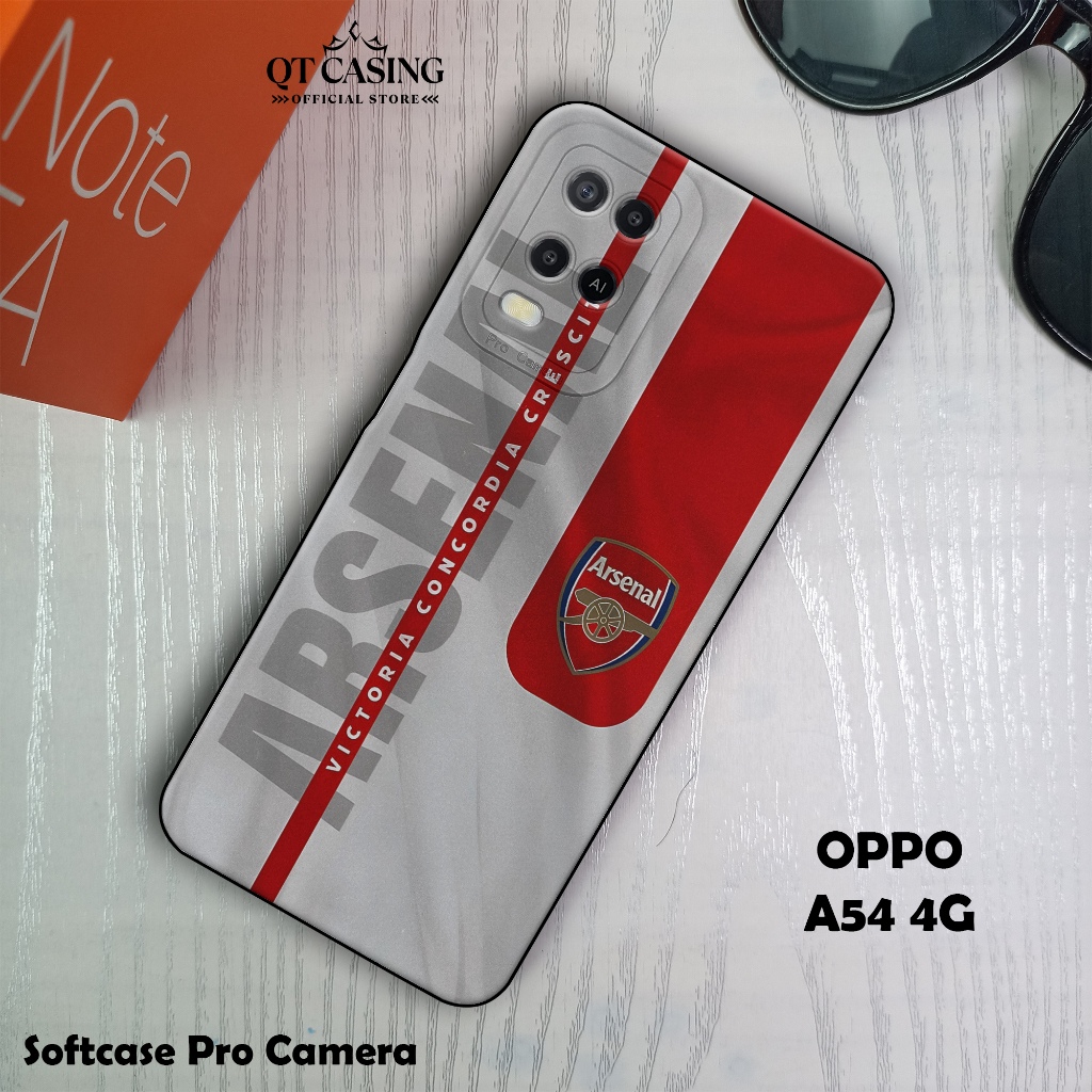 Case For Oppo A54 4G – Casing Motif Club Bola– Softcase Pro Camera Oppo A54 4G – Silikon Clear Case