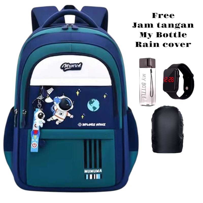 Tas sekolah anak SD SMP SMA terbaru free botol/Tas ransel kekinian/tas anak laki-laki koreans style/