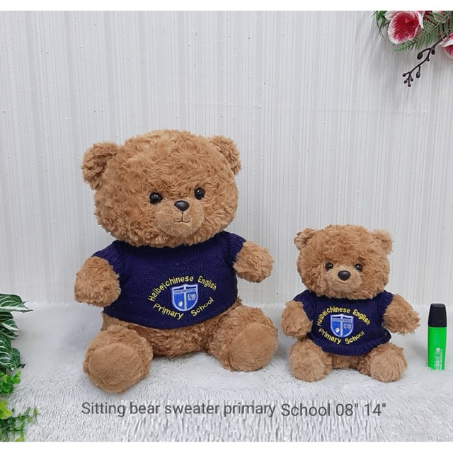 Boneka Bear Sweater School/Boneka Sweater Pura Vida/Bear Overall Kodorai