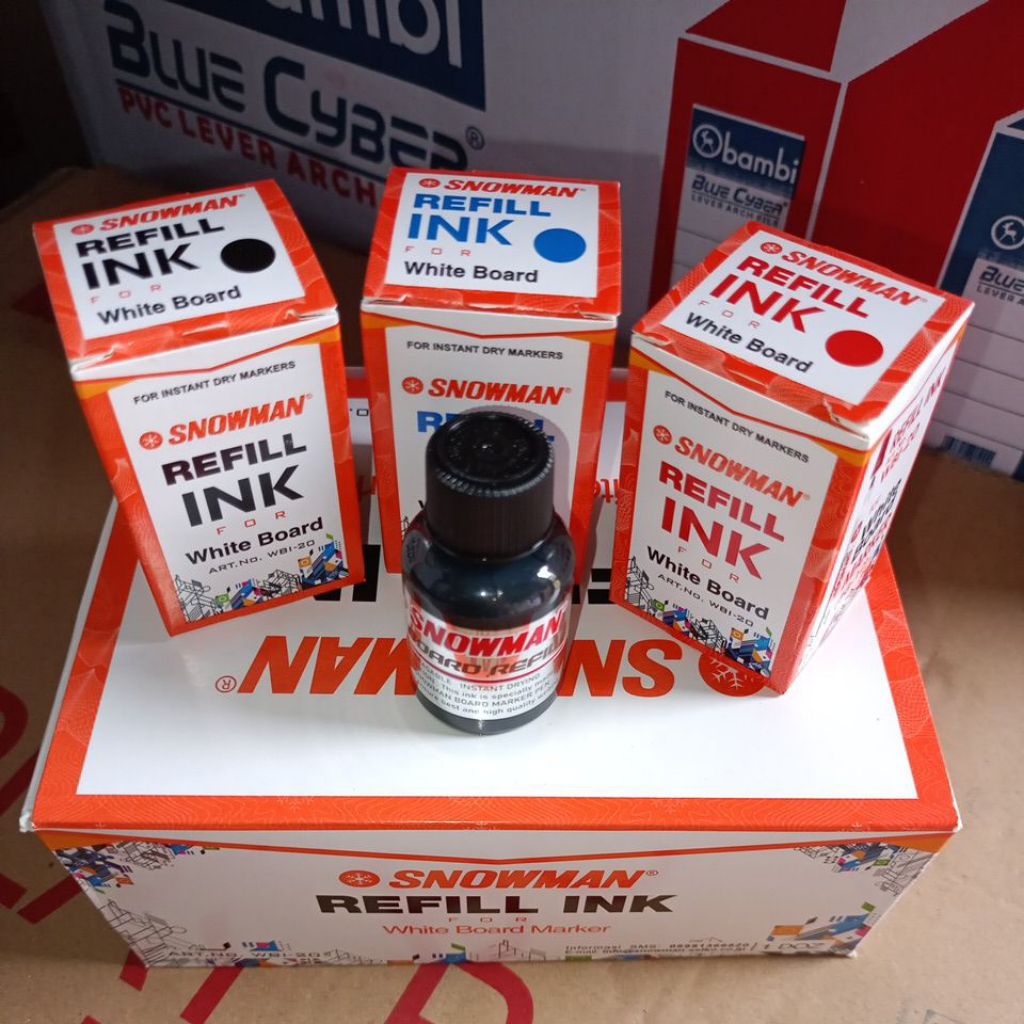 

TINTA ISI ULANG SPIDOL WHITE BOARD SNOWMAN WBI-20