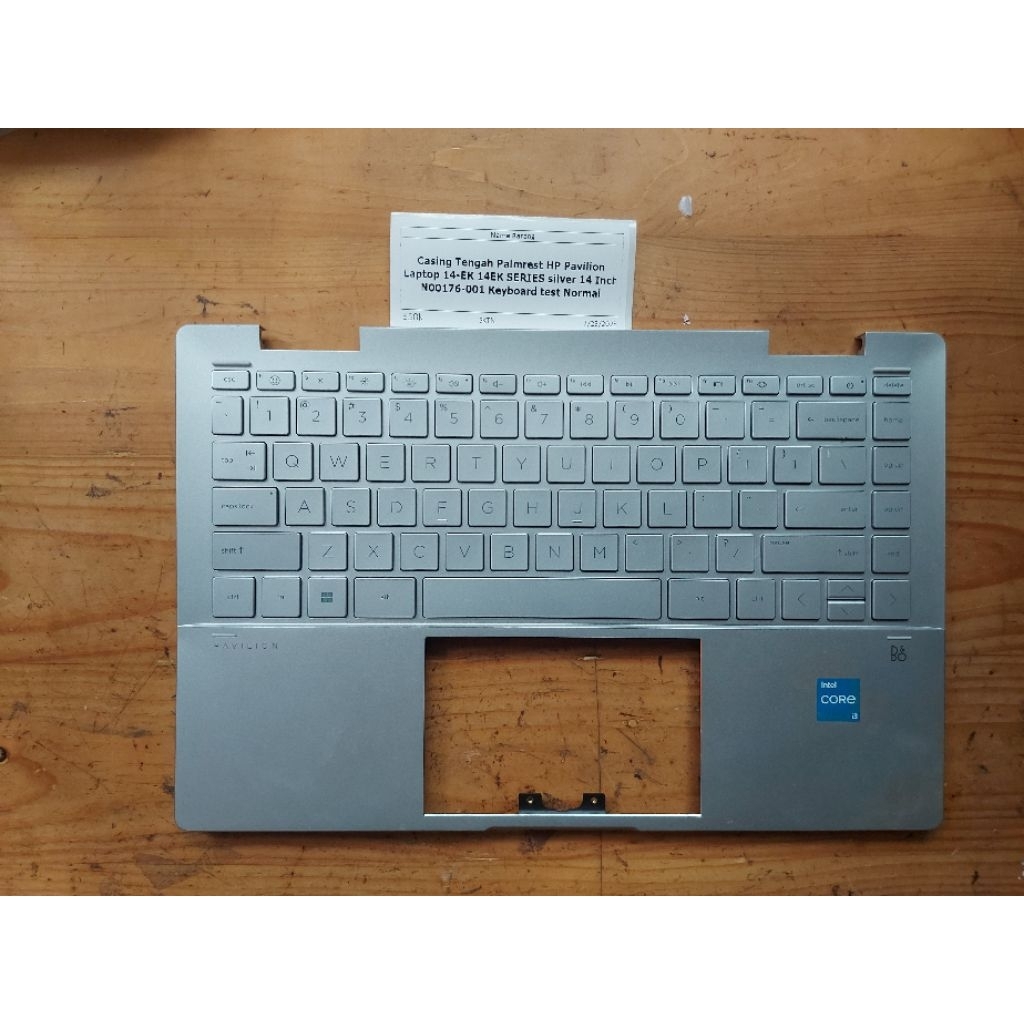 Casing Tengah Palmrest HP Pavilion Laptop 14-EK 14EK series Silver 14inch N00176-001 Keyboatd test n