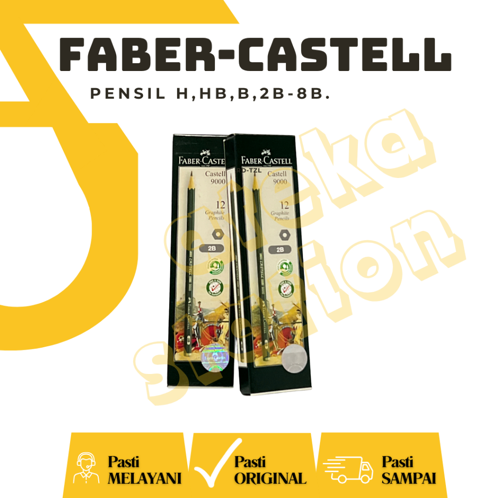 

Pensil kayu 2B Faber Castell / Pensil Faber Castell (12pcs)