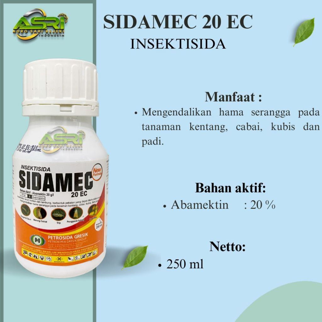 SIDAMEC 20EC 250 ML INSEKTISIDA ABAMEKTIN