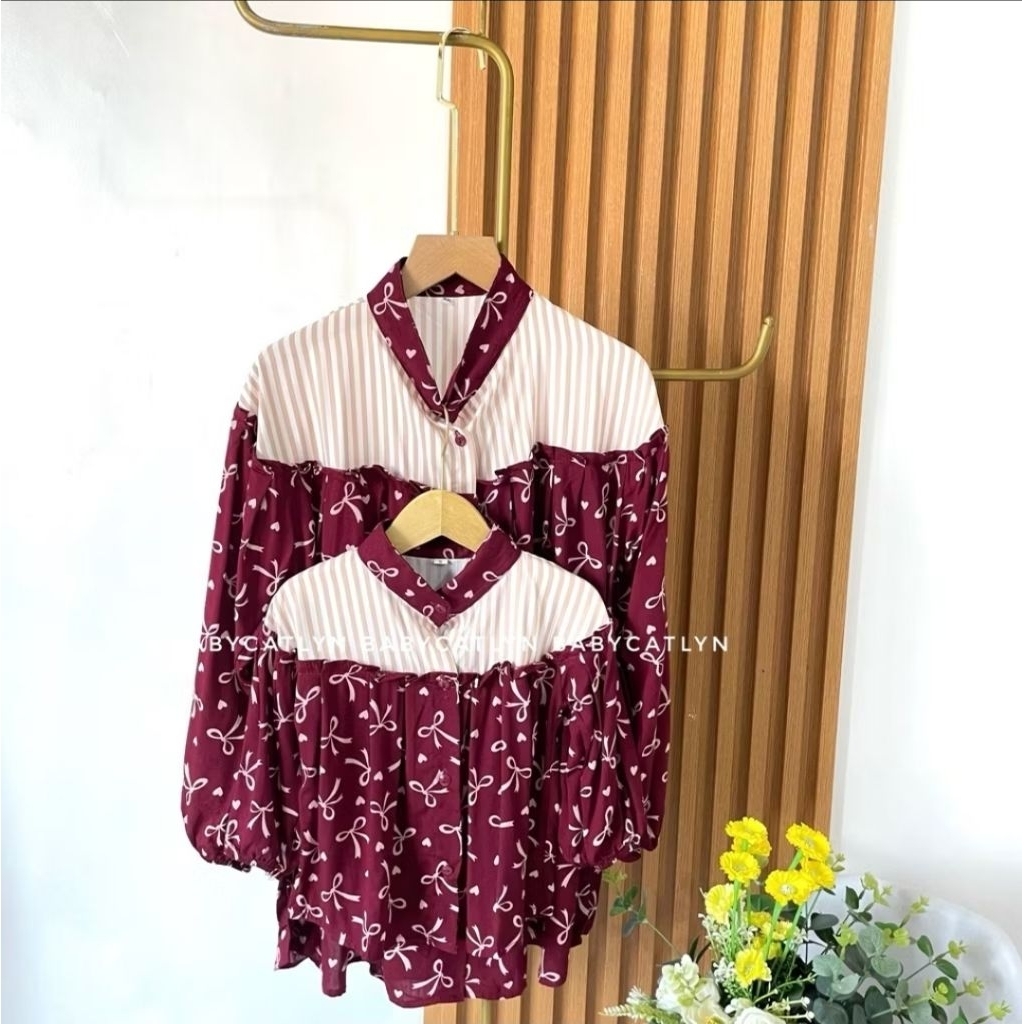 Kalina Blouse Couple Ibu Dan Anak / Baju Couple Ibu Dan Anak Perempuan / Atasan Couple Mom Dan Kids 