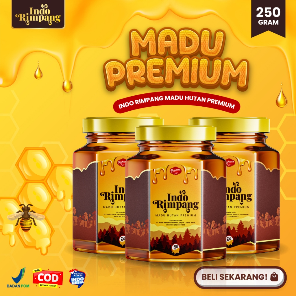 

Madu Hutan Premium Indo Rimpang - Madu Hutan Murni, Bebas Campuran, Kaya Manfaat