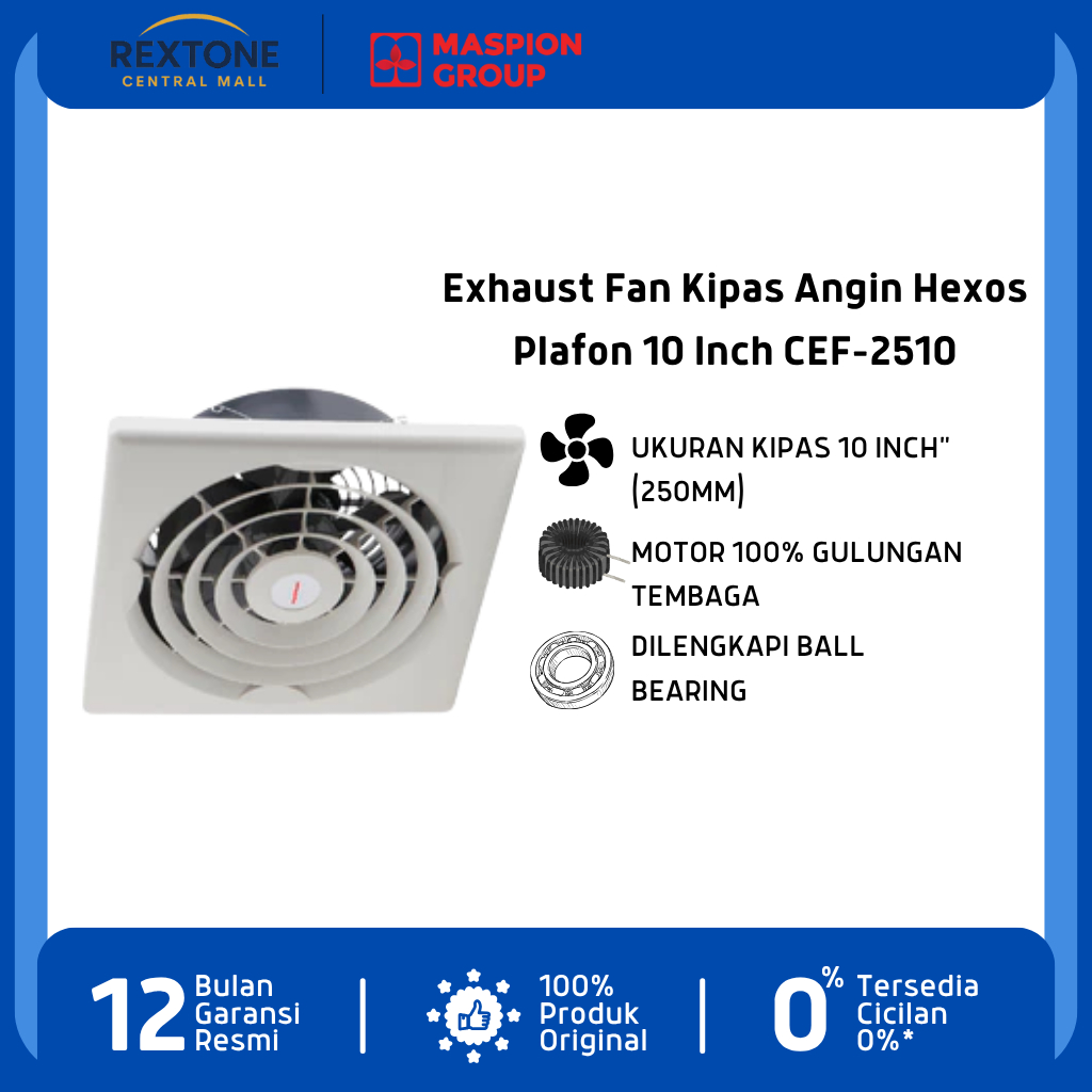 Maspion Kipas Exhaust / Exhaust Fan Plafon Maspion CEF 2510