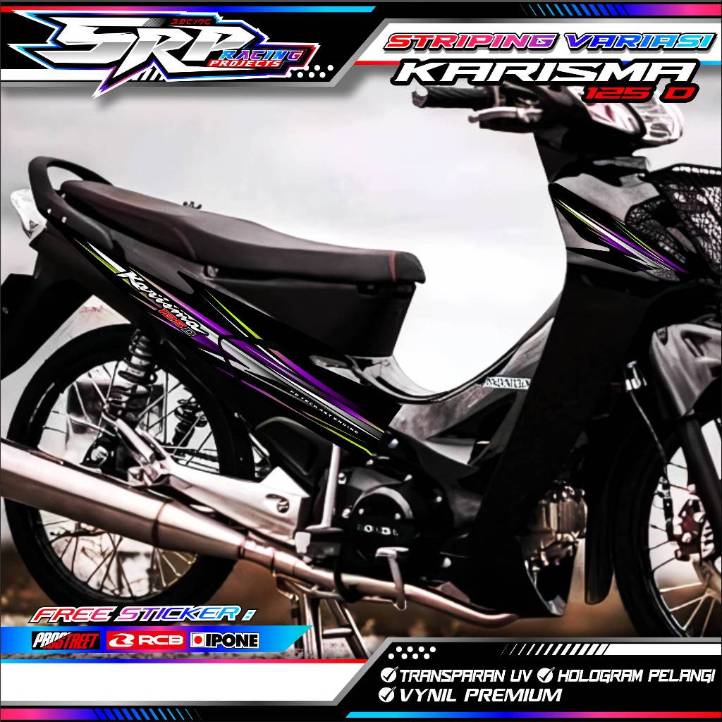 STRIPING VARIASI HONDA KARISMA 125 D / STICKER LIST VARIASI MOTOR KARISMA 125 D