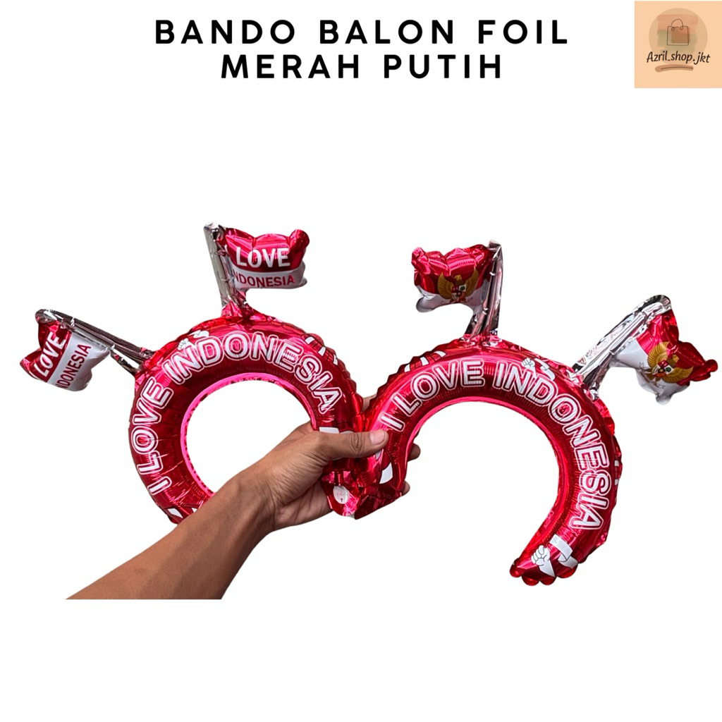 Balon Bando I LOVE INDONESIA / Balon Bando / Balon pentungan / Balon love / Balon HUT RI 17 Agustus