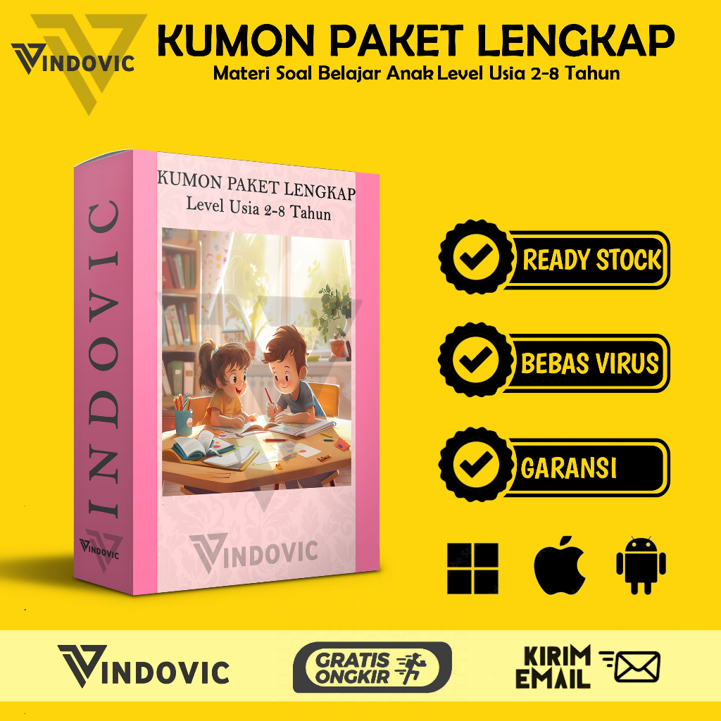 [T0163] KUMON PAKET LENGKAP Semua Level Usia 2-8 THN ready print