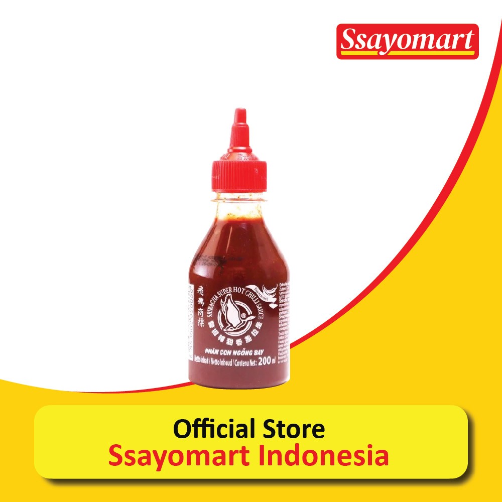 

Sriracha Flying Goose Super Hot 200ml / Sambal Saos Super Pedas Vegan