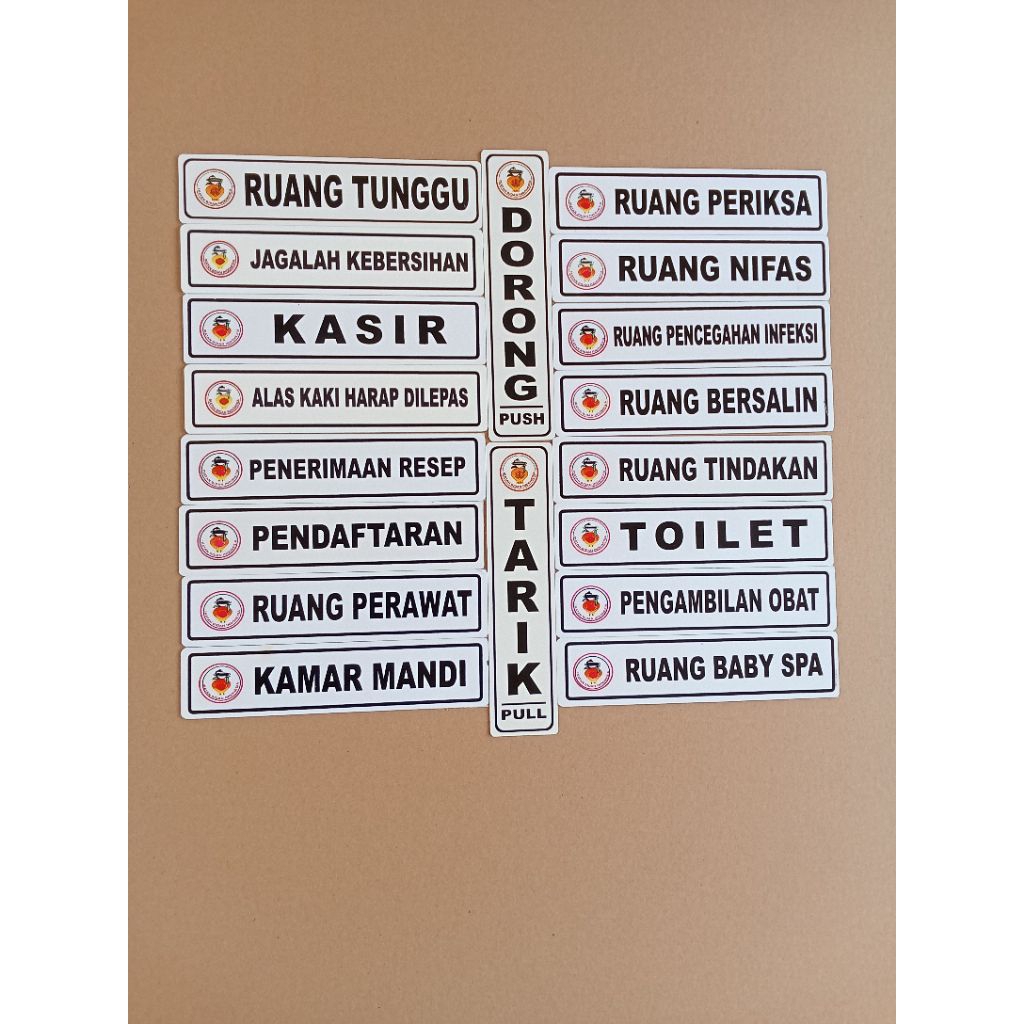 

Acrylic sign label ruang nifas, bersalin, toilet dll 4,5x19,5cm