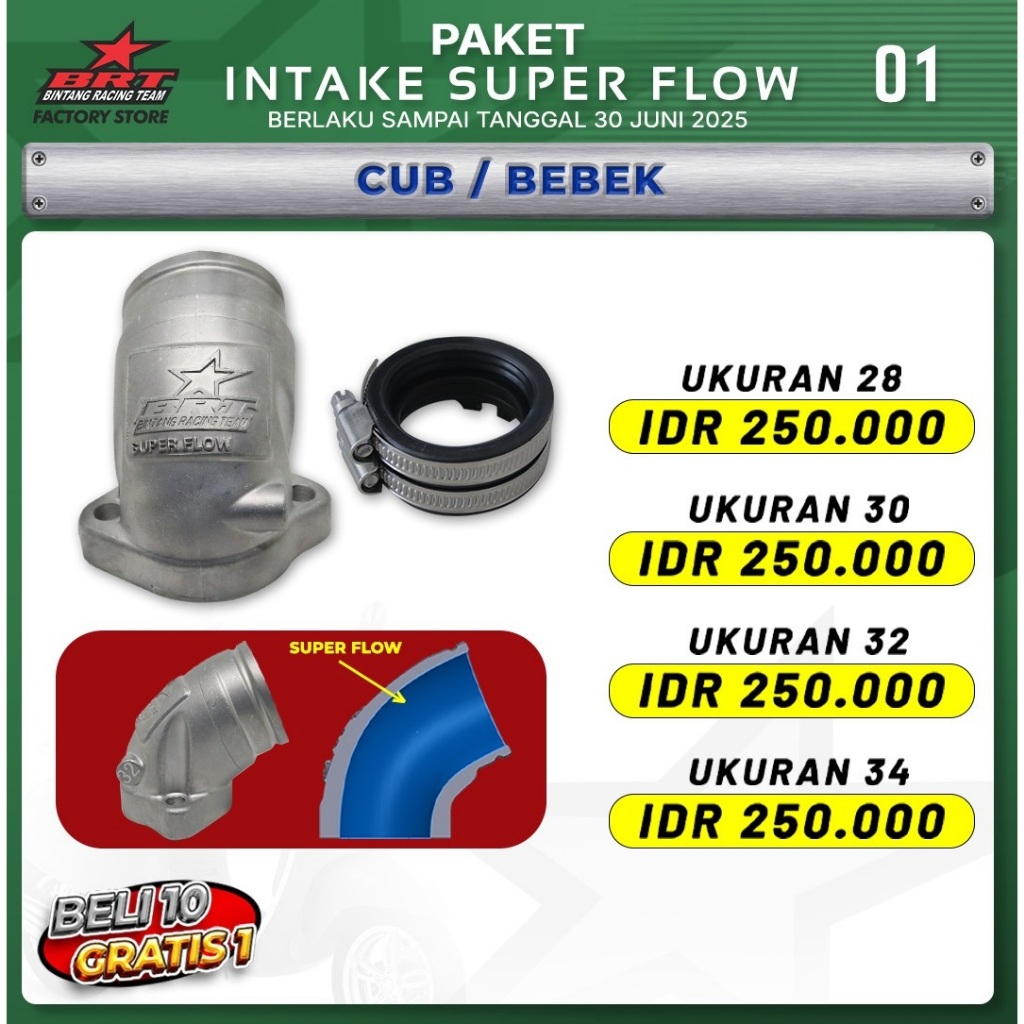 SUPER FLOW INTAKE MIO MIO SMILE MIO SOUL BRT 28 30 32 34