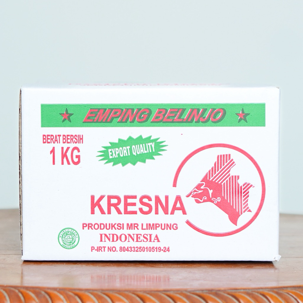 

EMPING MELINJO FULL KERING 1000GR /1KG, MERK KRESNA EMPING MELINJO KERING 0,25 KG ATAU 250GR KEMASAN KARDUS RAPI,AMAN