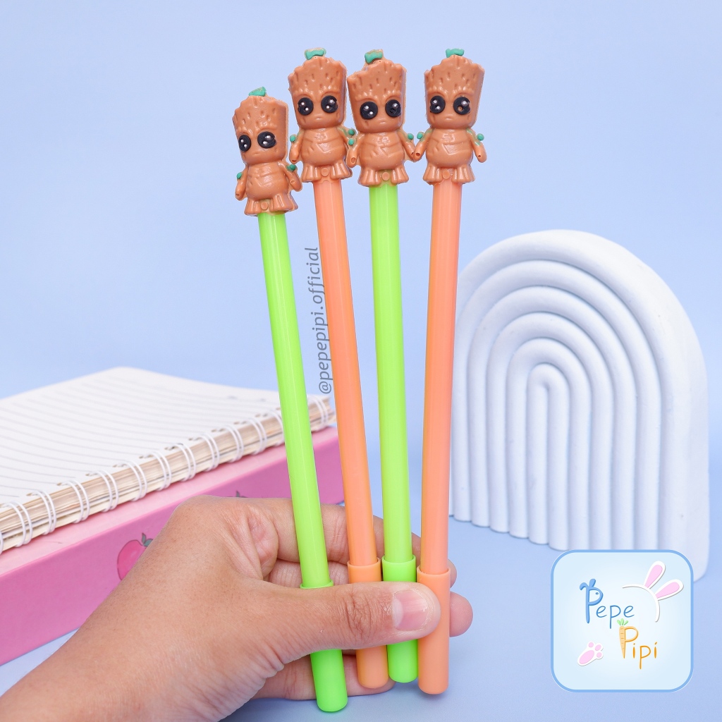 

4 & 12 pcs Pena Groot , Pen Pulpen Bolpen Gelpen Karakter Murah Lucu Unik