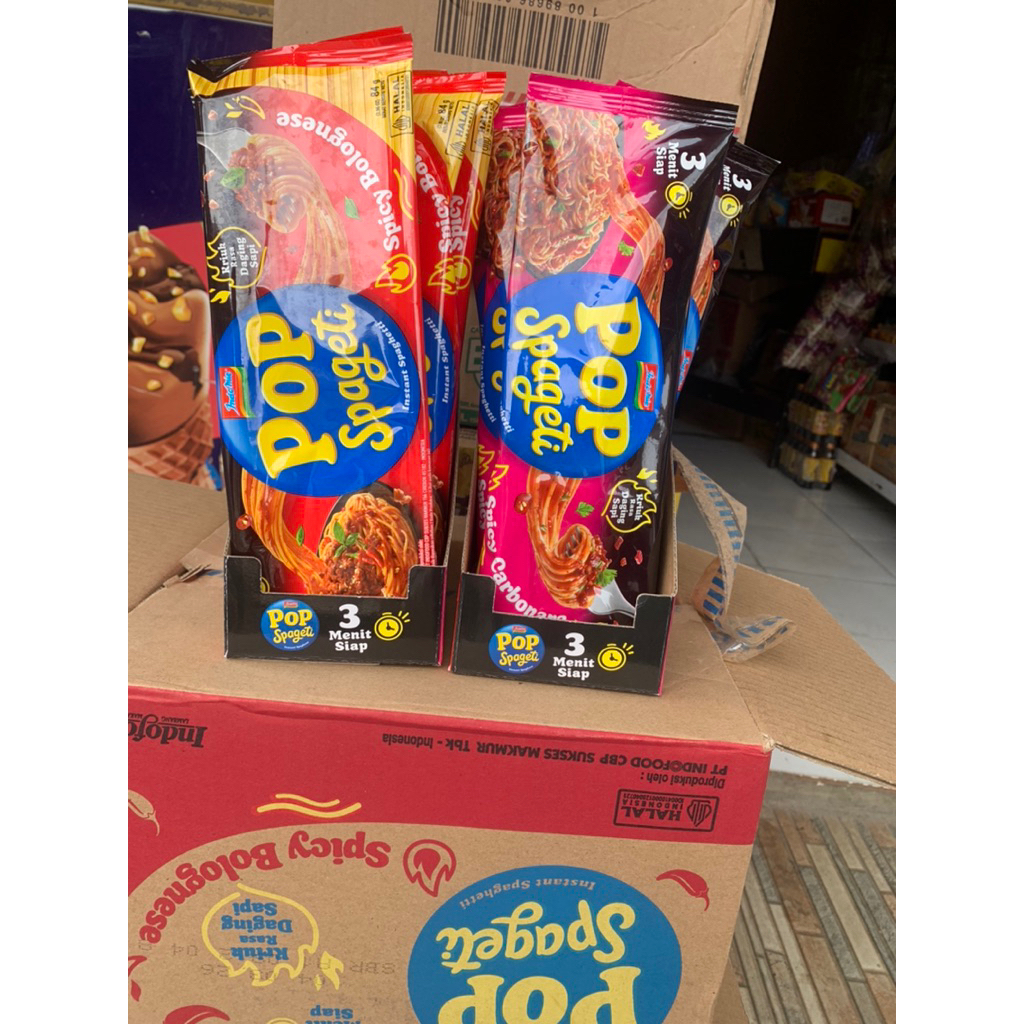 

Spagety Instan/Pop spagety/Spicy Carbonara/Spicy Bolognese