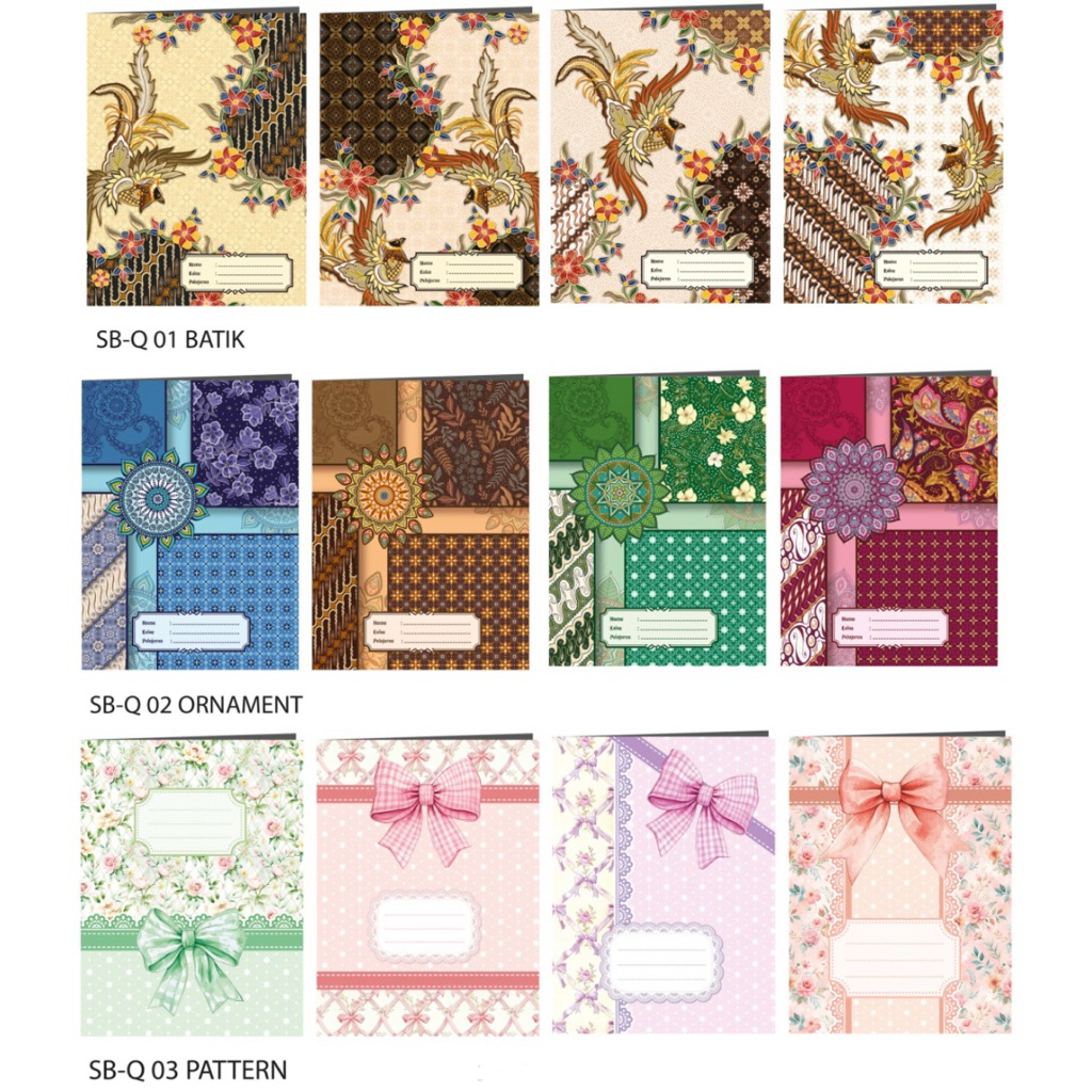 

Sampul Buku Tulis Kecil Kertas Artpaper Batik Ornament Simpaty Quarto