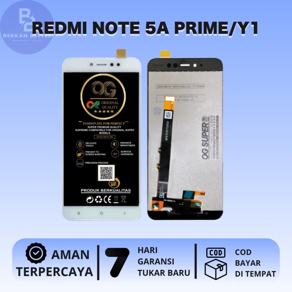LCD REDMI NOTE 5A PRIME | Y1 (MDI6S) ORIGINAL + TOUCHSCREEN