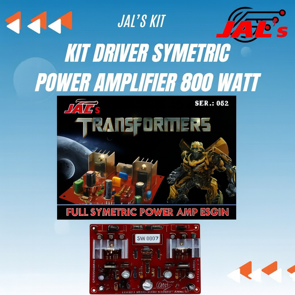 KIT DRIVER SYMETRIC TRANSFORMER 800 WATT – DOUBLE STAGE POWER AMPLIFIER JAL’s