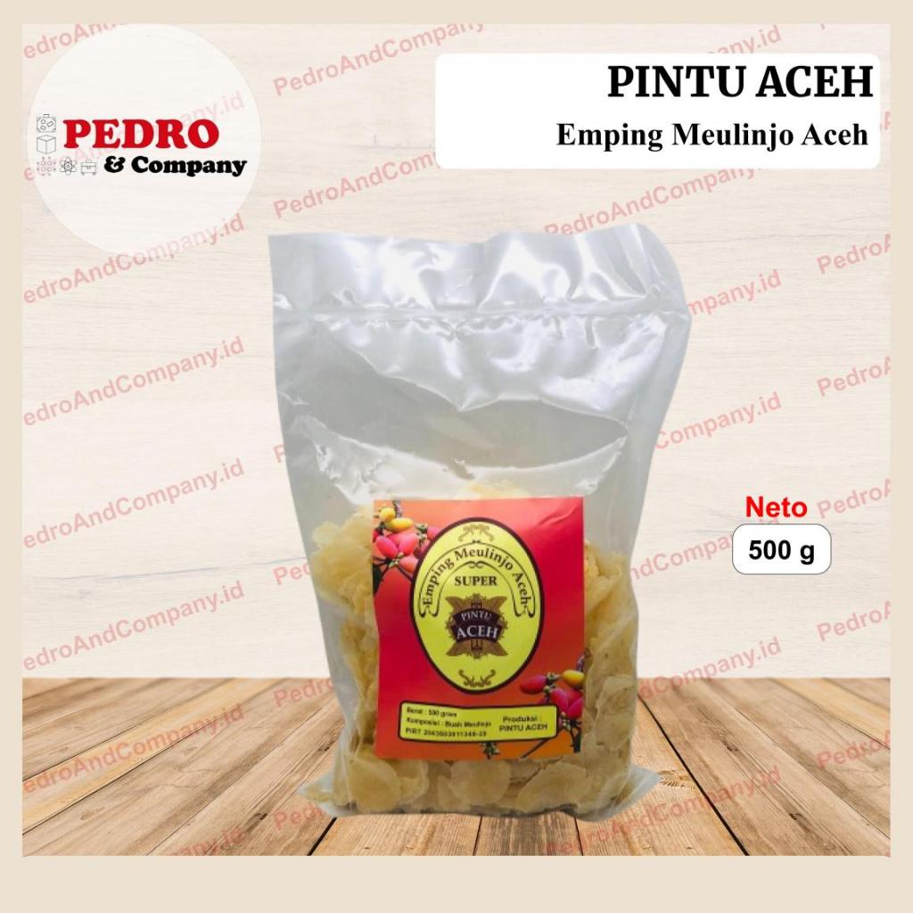 

Emping Meulinjo Aceh Super PINTU ACEH 500 gram mentah belinjo cracker