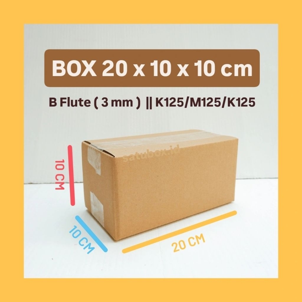 

kardus packing karton box polos uk. 20 x 10 x 10 cm single wall 3mm