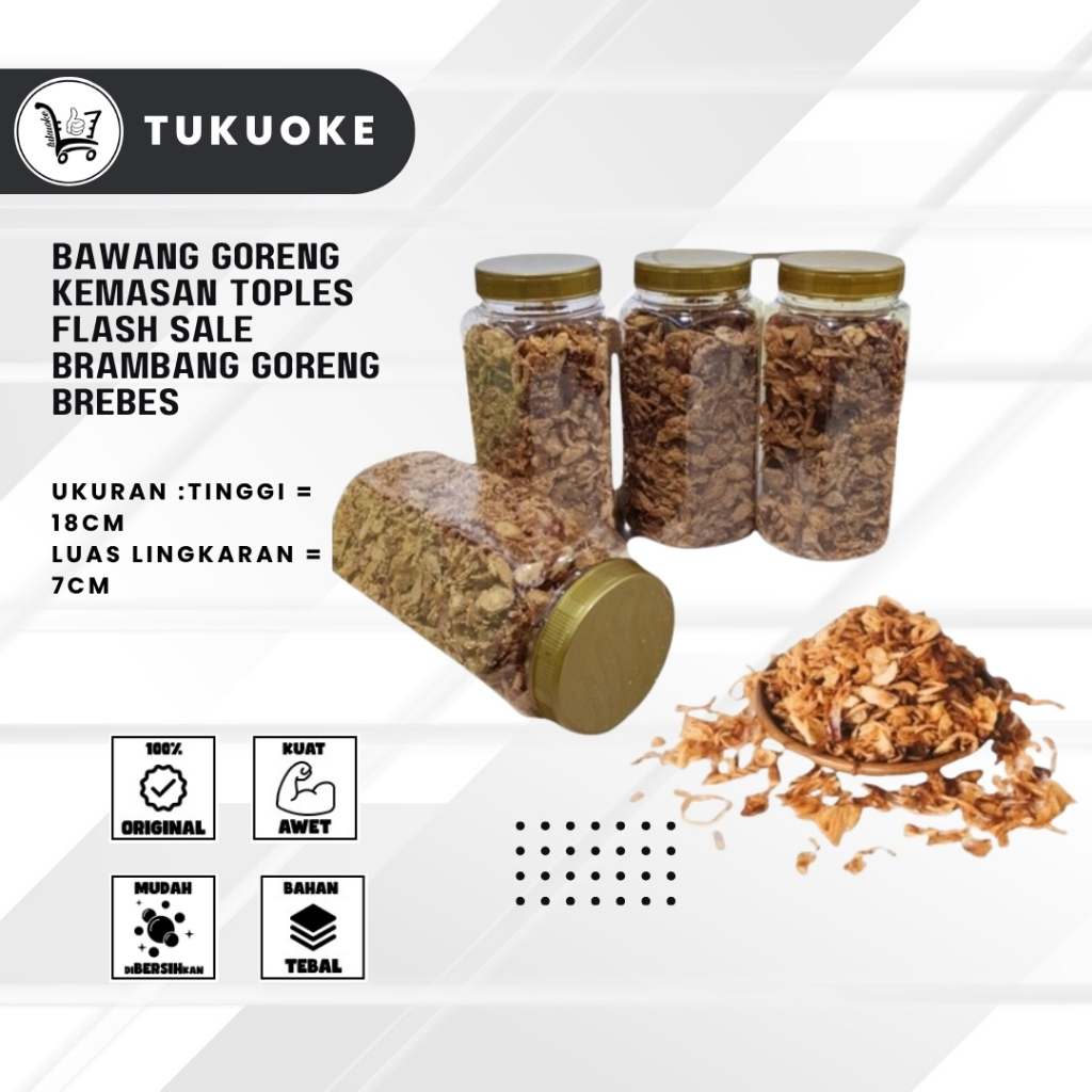 

BAWANG GORENG KEMASAN TOPLES FLASH SALE BRAMBANG GORENG BREBES
