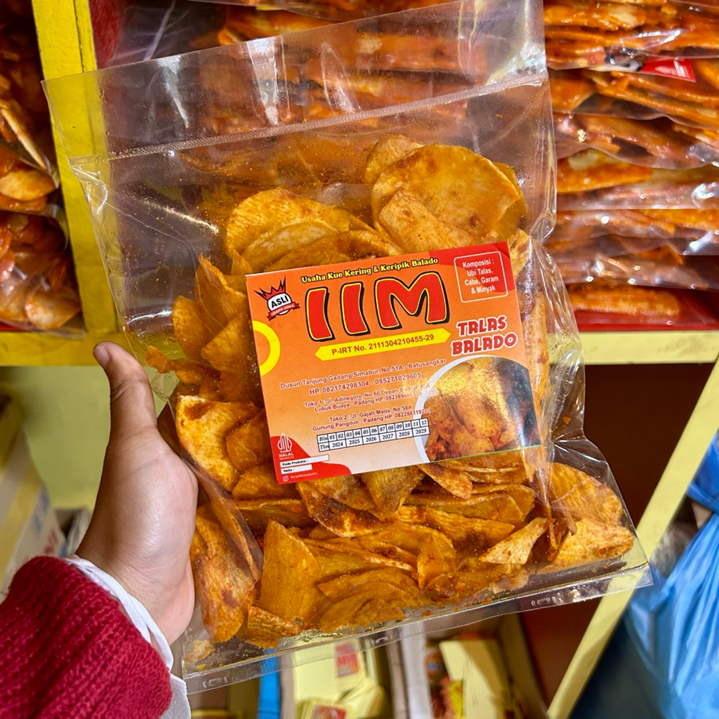 

IIM DAKAK-DAKAK | Talas Balado 250gr | Kerupuk Talas Balado Gurih