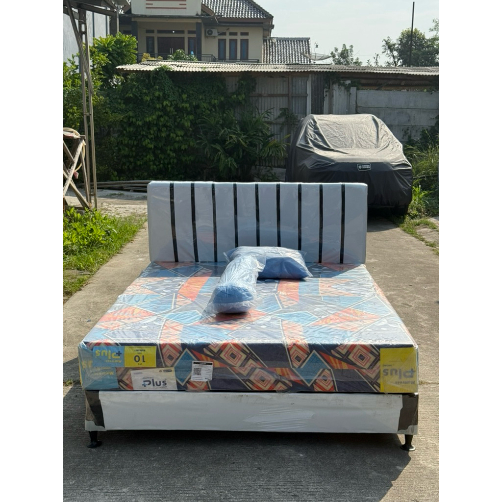 SET DIVAN DAN KASUR INOAC MATTRESS PLUS busa biru Tebal 20cm garansi 10 tahun, untuk warna divan tan