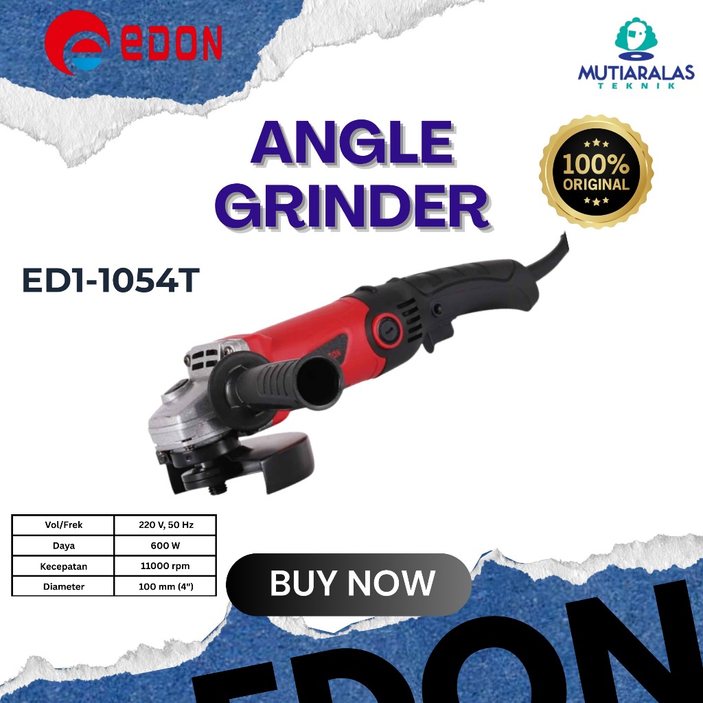 EDON ED1-1054T MESIN GERINDA TANGAN Angle Grinder Edon Grinda Listrik Edon Free batu potong Redbo cw