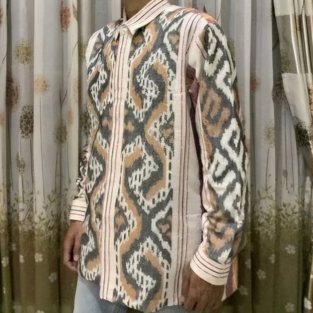 Set Couple Tenun Dress & Kemeja Belle – Baju Kondangan Etnik Elegan | Murah & Handmade