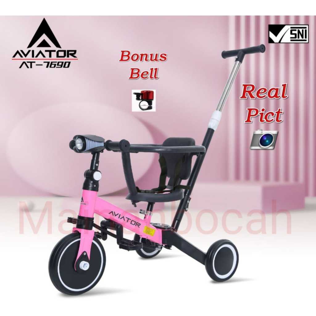 TERBARU sepeda pushbike Aviator AT-7690 balance bike Aviator 7690 lampu musik
