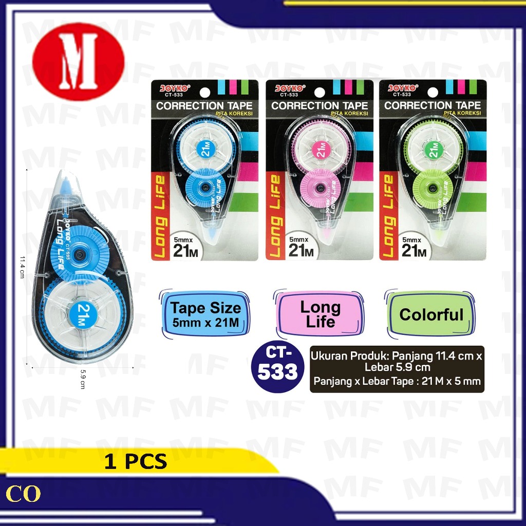 

Correction Tape Pita Koreksi Joyko CT-533 / Tape