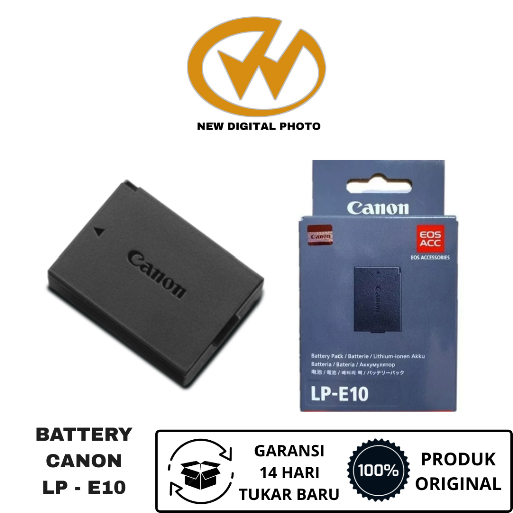 Battery Canon LP-E10 / Baterai Camera Canon 1100D 1200D 1300D 1500D 3000D 4000D - Original 100%