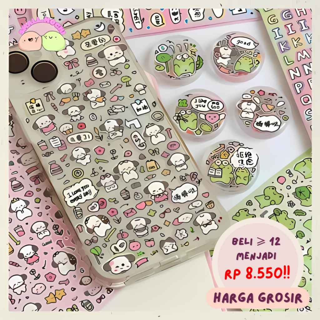 

Stiker 2 Lembar Decor Gantungan Acrylic Case Holder Notebook Laptop Casing Hp Botol Minum TLD129