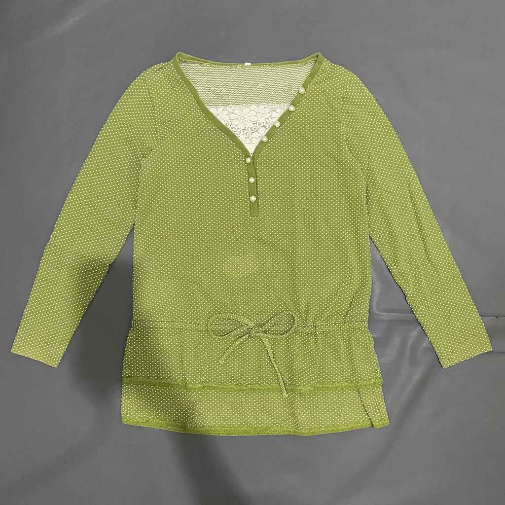 DEWASA A123 (NO BRAND, PRELOVED) Baju Tunik Atasan Semi Dress V Boat Neck Tangan Panjang Pinggang Ta