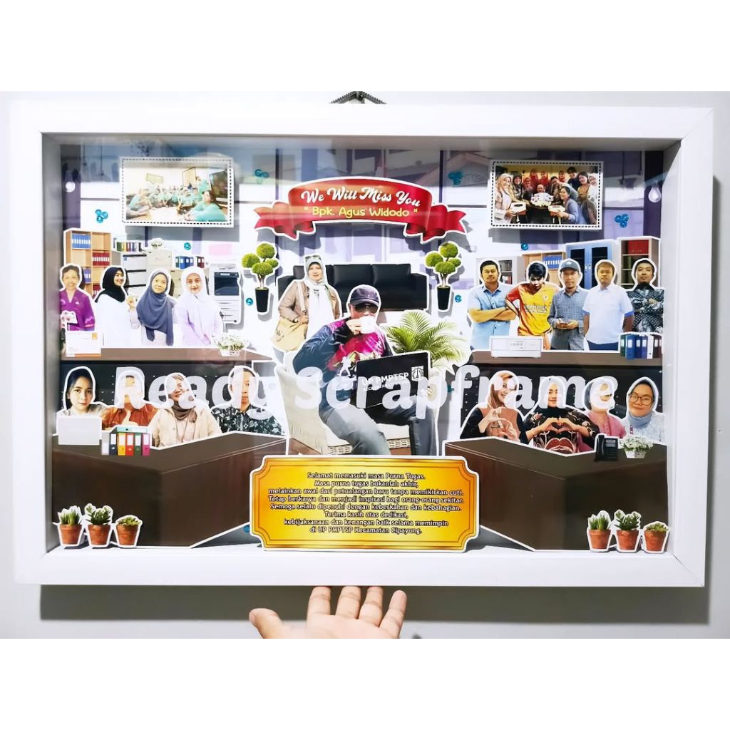 Scrapframe Scrapbook 3D Kado Farewell Resign Teman Sahabat Pacar Atasan hadiah guru murid siswa kado
