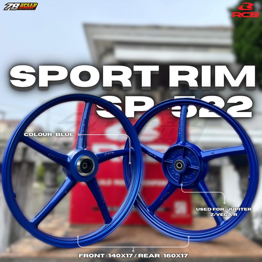 Velg RCB Sanca SP-522 Original Rcb Velg Rcb Sanca Blue Edition Jupiter Z Vega R Jupiter MX Old Force