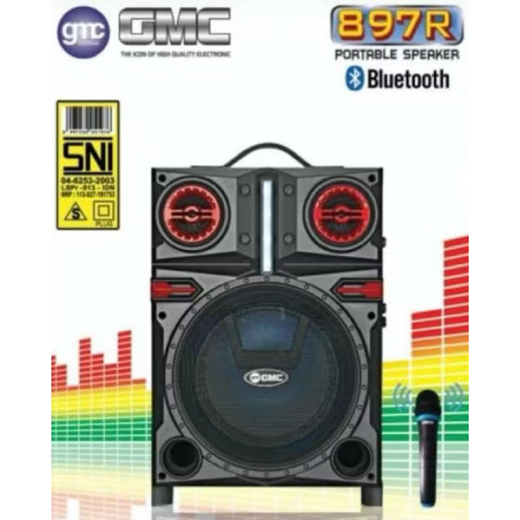 Speaker Aktif GMC 897R 8 Inch / Speaker Karaoke Bluetooth GMC 897R 8 Inch