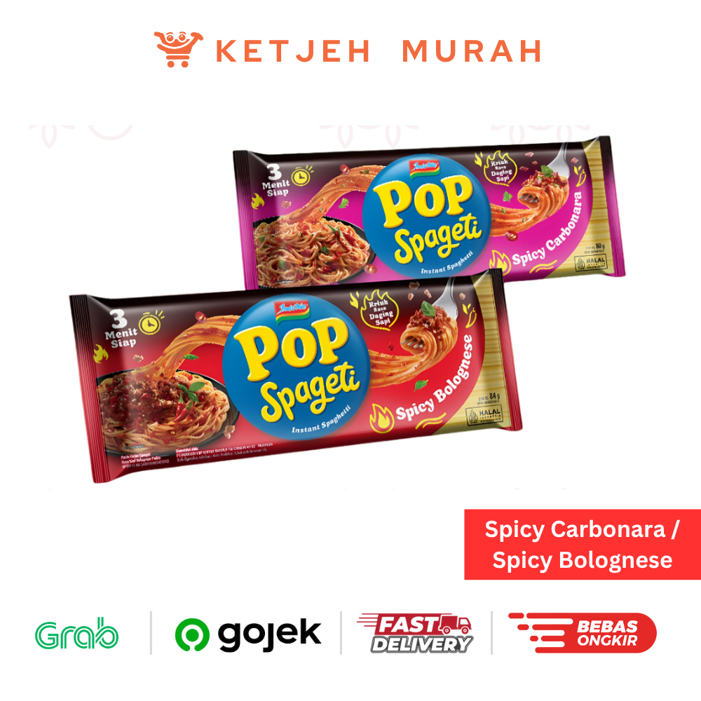 

Pop Spageti Instant Spaghetti Rasa Spicy Carbonara / Spicy Bolognese 1 Pcs