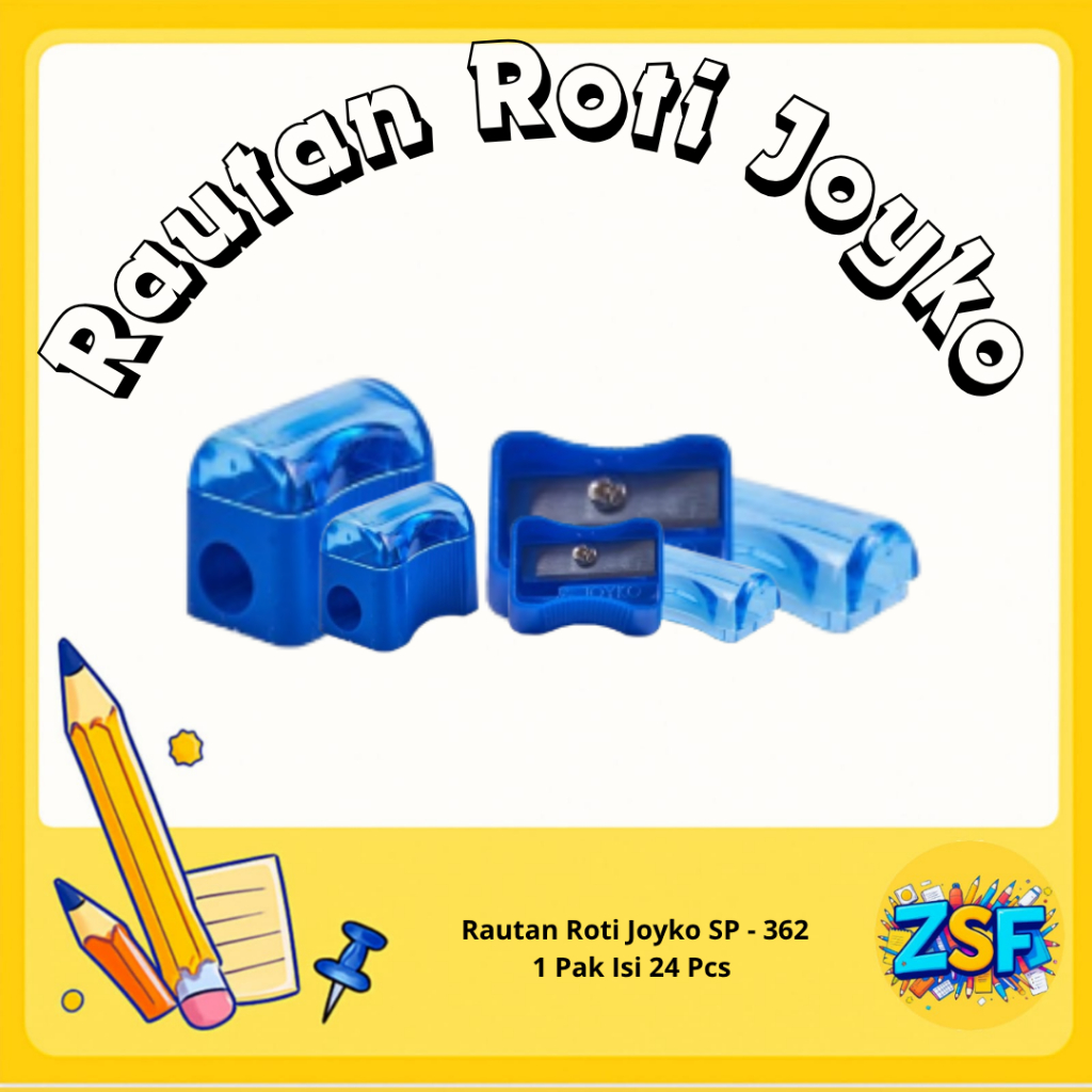

Serutan Pensil 1 Pack Rautan Joyko 1 Pak Serutan Roti Atau Mini Joyko SP - 362 Murah Asli Original