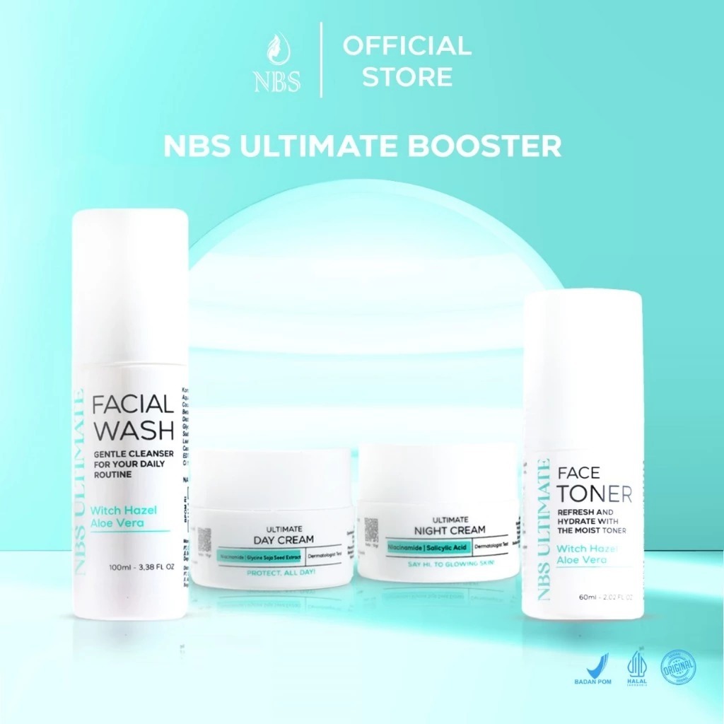 NBS ULTIMATE BOOSTER | Skincare BPOM Mencerahkan Mengatasi Jerawat Flek Hitam for All Skin Type