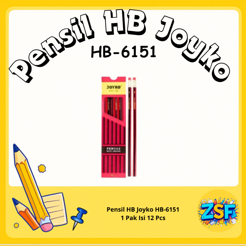 

Pensil Joyko 1 Pak Pensil Joyko HB 1 Pack Asli Original