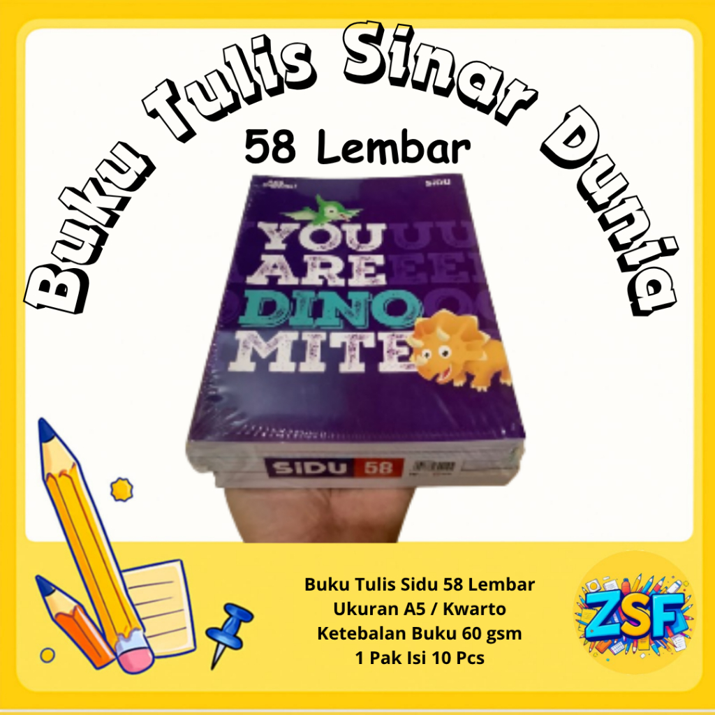 

Buku Tulis Sidu 58 Lembar 1 Pack Buku Sidu 58 Lembar 1 Pack Untuk Sekolah Isi 10 Buku Asli Termurah