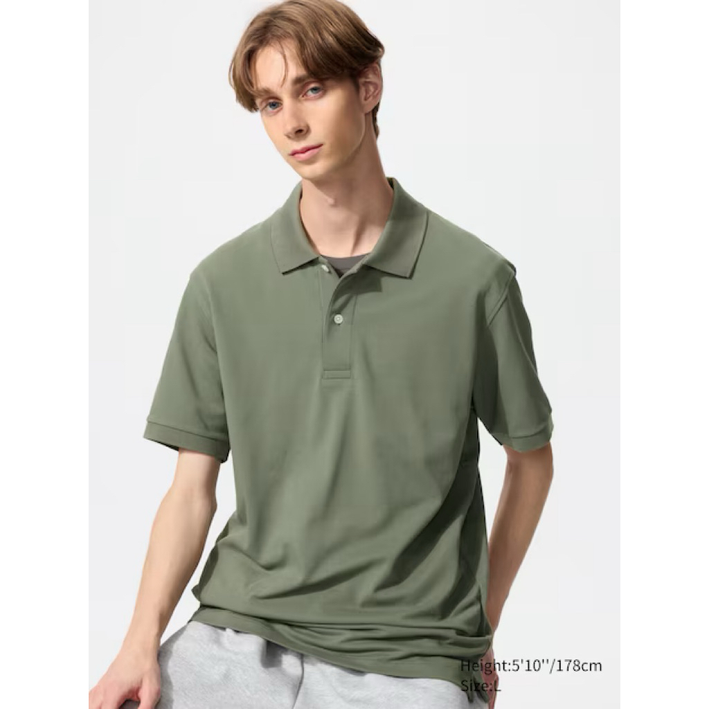 UNIQLO Kaos Polo Dry Pique Lengan Pendek SHIRT XXL 3XL ORIGINAL ASLI TERMURAH