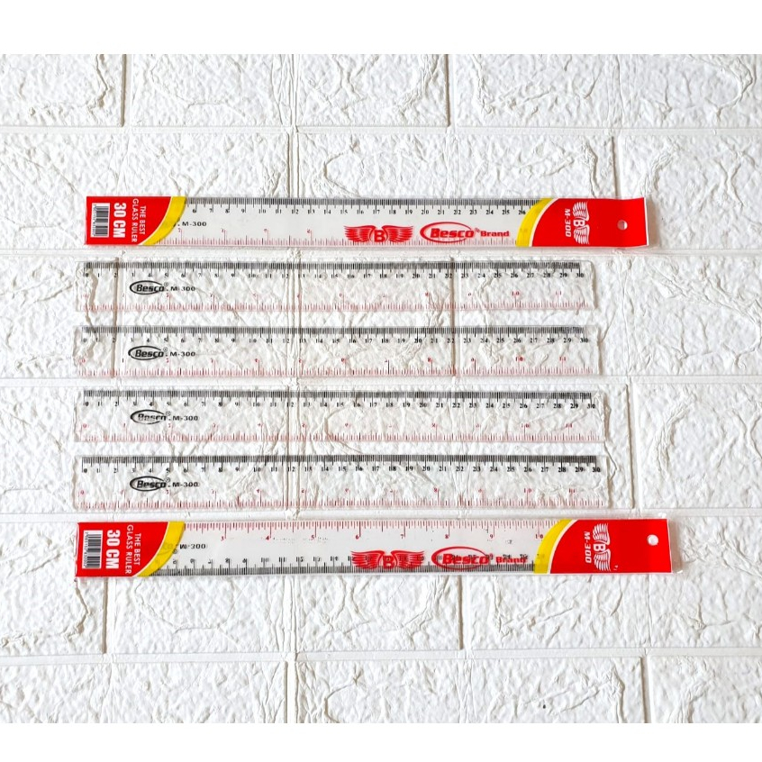 

Penggaris 30 Cm Glass Ruler BENING - Garisan 30 cm