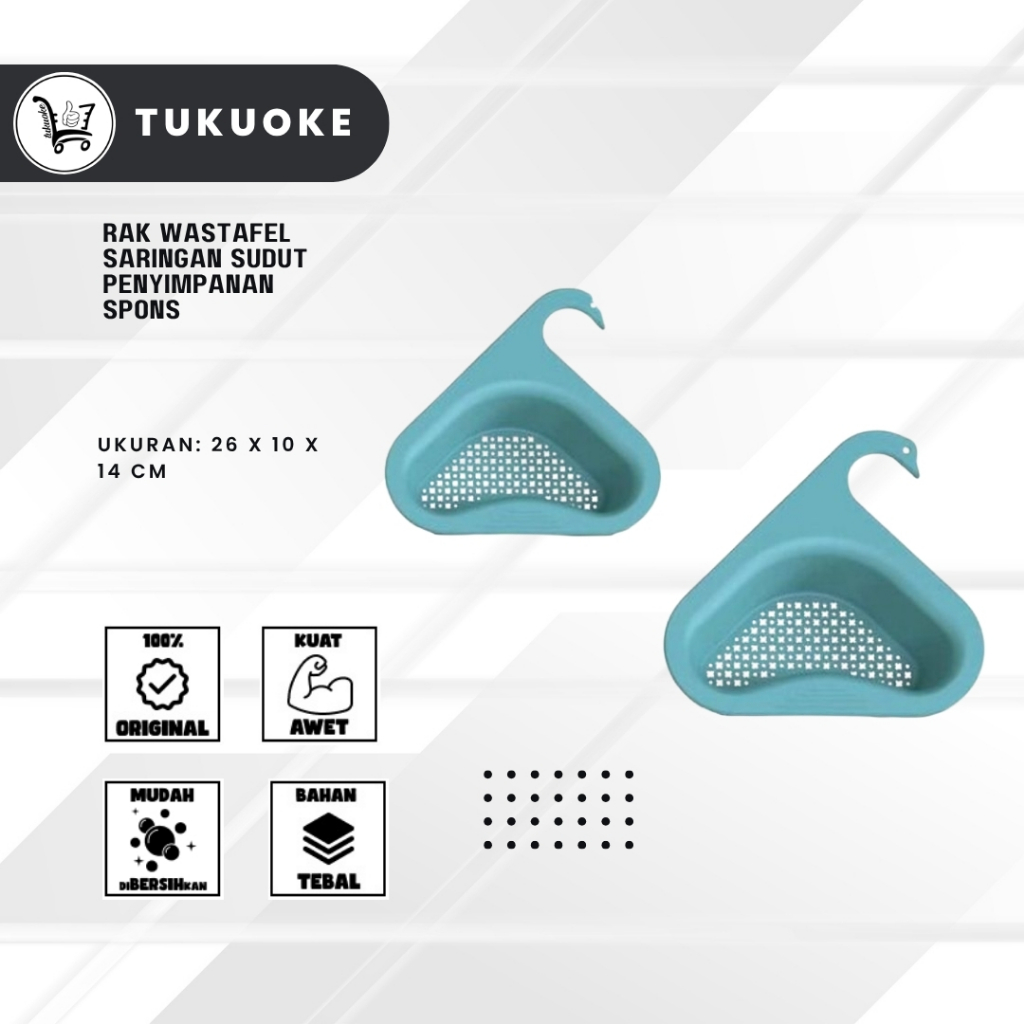 RAK WASTAFEL SARINGAN SUDUT PENYIMPANAN SPONS SUDUT WESTAFEL SINK STORAGE RAK CUCI PIRING AMPAS