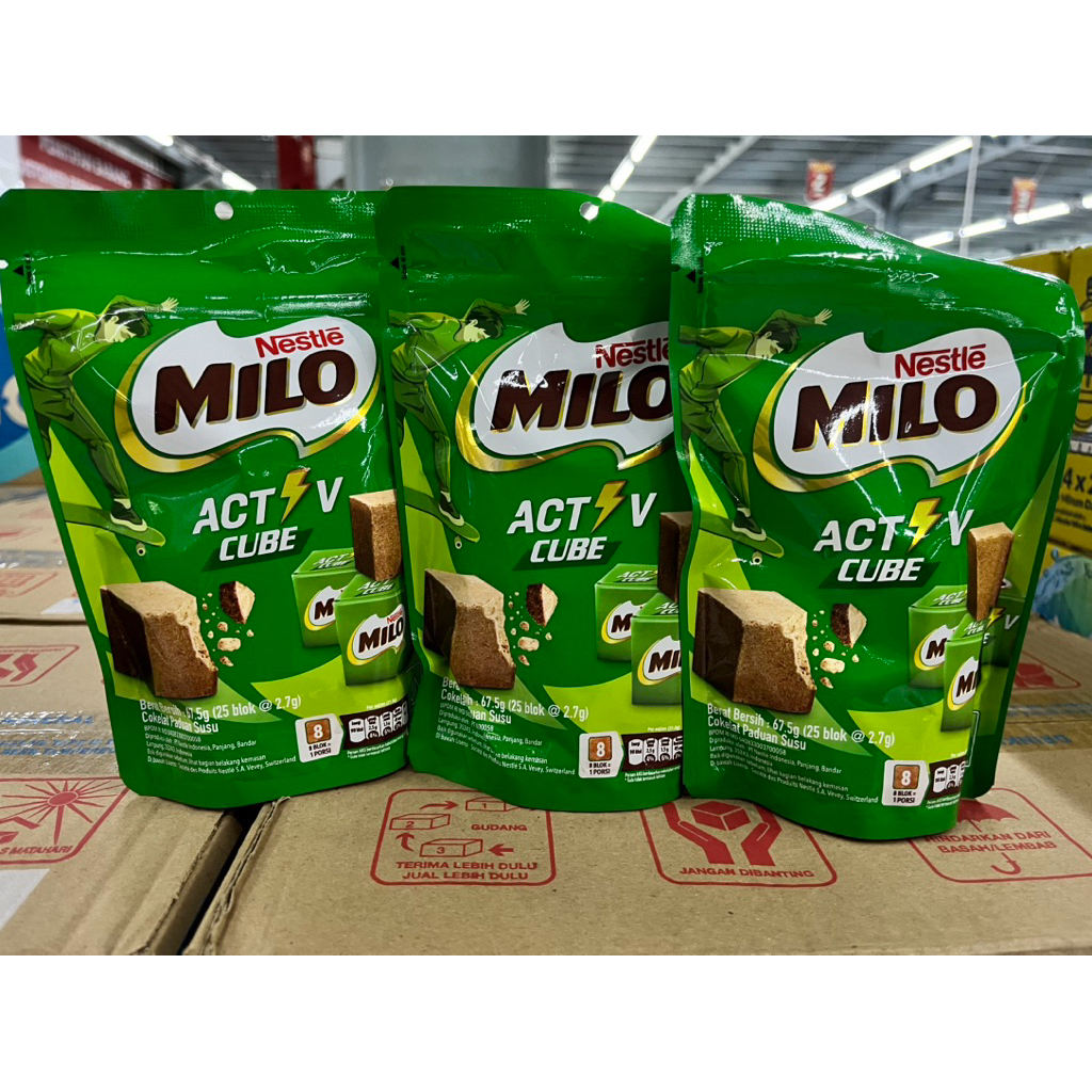 

PERMEN MILO CUBE GRATIS TOPLES ISI 3PACK isi 25 blok