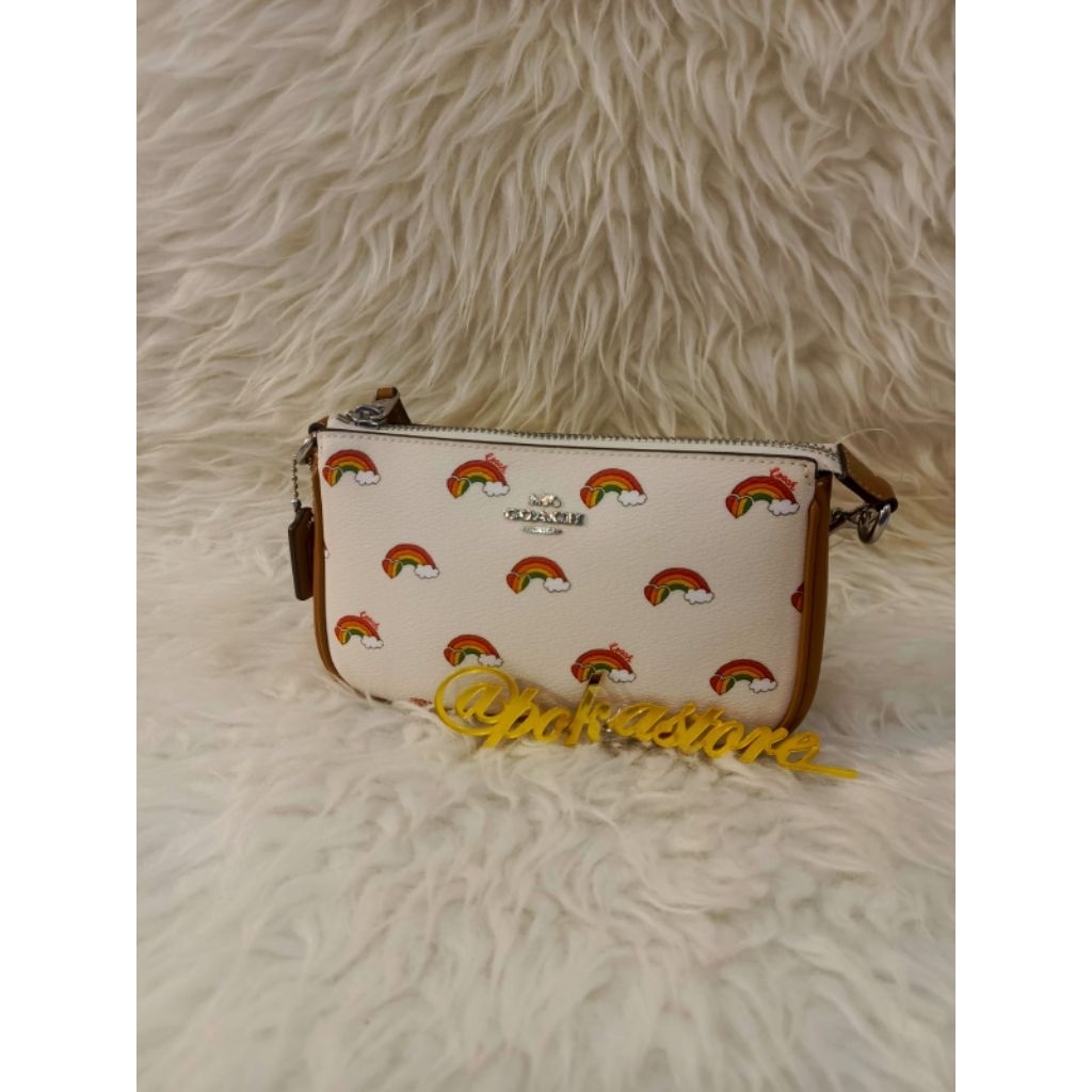 Tas COACH Rainbow Nolita 19 Chalk Multi ASLI USA
