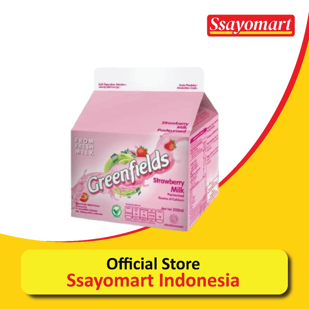 

Susu Greenfields UHT Strawberry 200ml - Susu Greenfield 200 ml