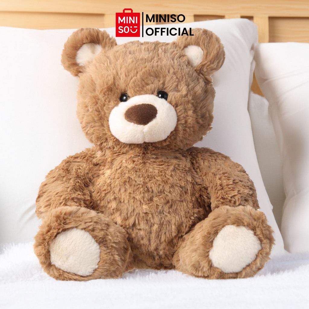 MINISO Gift Bear Sit Nicely Boneka Beruang Plush Toy Berbagai Warna Mainan Anak Bahan Halus Kualitas